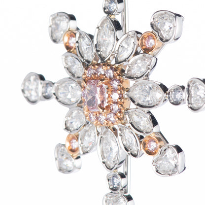 0.20ct ファンシーインテンスピンクダイヤモンドペンダントプラチナペンダントPD:0.457ct BD:0.065ct D: 1.63ct Pt950/850