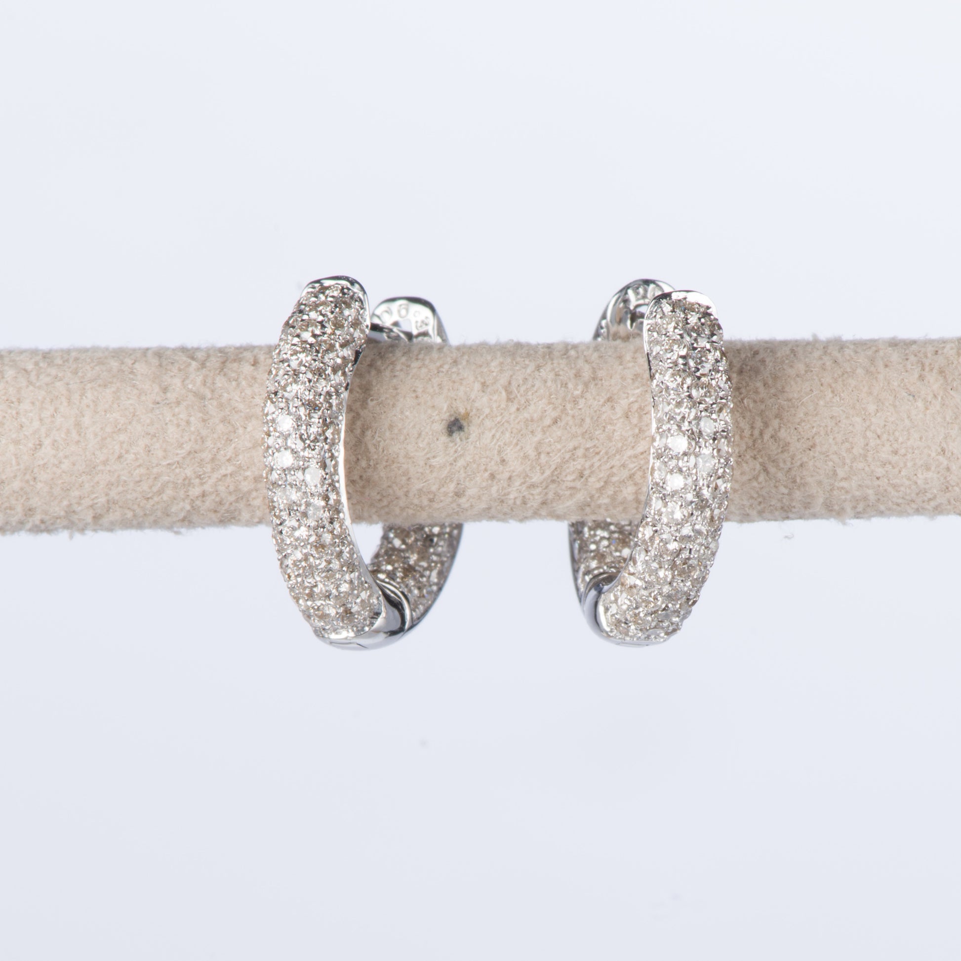 ダイヤモンド ホワイトゴールドリイヤリング D: 0.76ct (0.38ct D: 0.38ct )K18WG