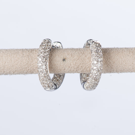 ダイヤモンド ホワイトゴールドリイヤリング D: 0.76ct (0.38ct D: 0.38ct )K18WG