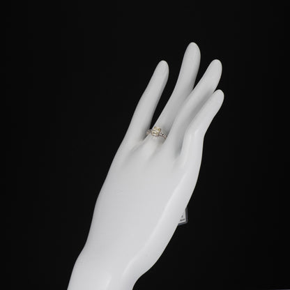 ライトイエローダイヤモンドダイヤモンド プラチナリング D: 1.021ct D: 0.11ct Light yellow VS2 Pt900 CGL