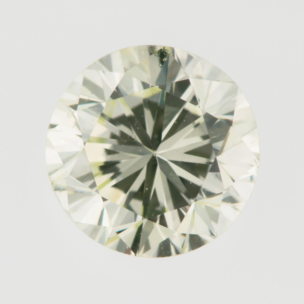 0.42ct Light Green Yellow,Round,ラウンド SI-1 中央宝石研究所(CGL)