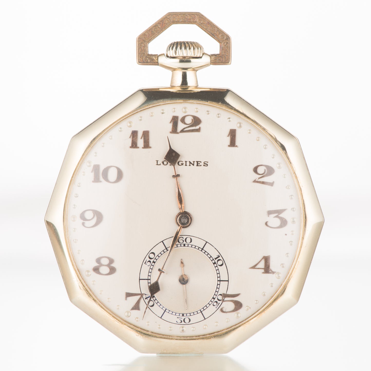 Longines ロンジン Decagonal　十角形　懐中時計　K14　ゴールド