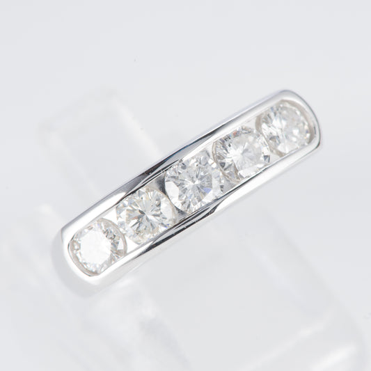 ダイヤモンド プラチナリング D: 1 ct