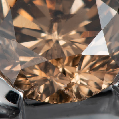 ブラウンダイヤモンド プラチナリング BrD: 1.02 ct D: 0.07ct Pt900