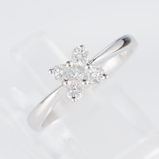 ダイヤモンド ホワイトゴールドリング D: 0.39 ct