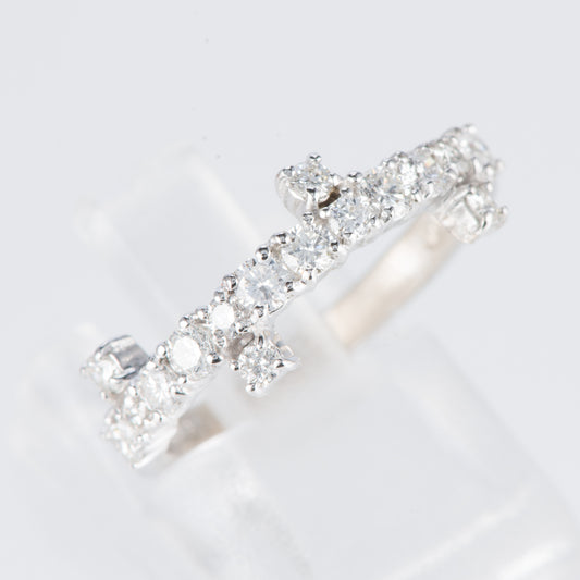 ダイヤモンド ホワイトゴールドリング D: 0.6 ct