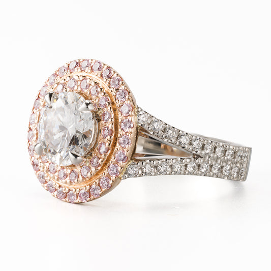 ZUISHO | ダイヤモンド 1.58ct Dカラー IF GIAレポート付 アーガイルピンクダイヤモンド 0.41ct Fancy Pink プラチナ950 K18PG リング ダイヤモンド 0.39ct D-F VS H&C