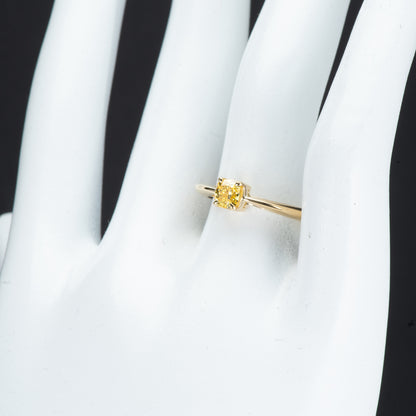 0.50ct ジミーイエローダイヤモンド ファンシービビッドイエローダイヤモンドリング 0.50ct SI1 GIA Zimmi yellow Fancy vivid yellow diamonds