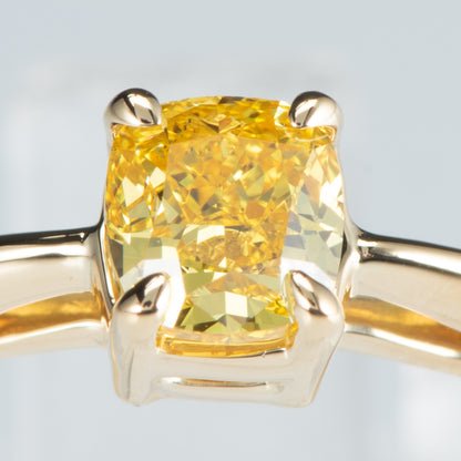 0.50ct ジミーイエローダイヤモンド ファンシービビッドイエローダイヤモンドリング 0.50ct SI1 GIA Zimmi yellow Fancy vivid yellow diamonds