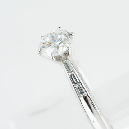 0.63ct G VVS2 GIAソリテールデザインのエンゲージリング　サイド