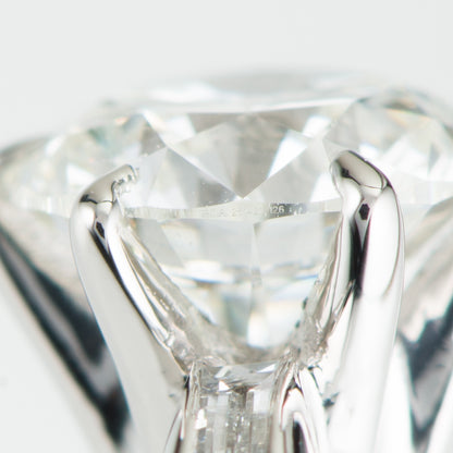 0.63ct G VVS2 GIAソリテールデザインのエンゲージリング　ガードル刻印