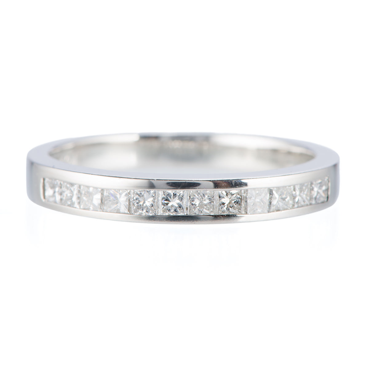 プリンセスカットダイヤリング 0.45ct Pt900 正面画像
