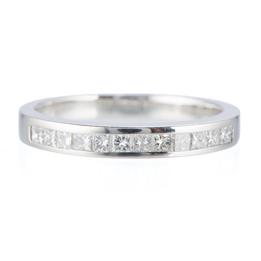 プリンセスカットダイヤリング 0.45ct Pt900 正面画像
