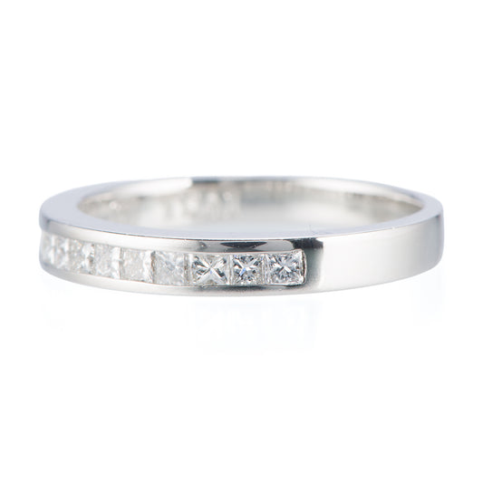 プリンセスカットダイヤリング 0.45ct Pt900 側面画像