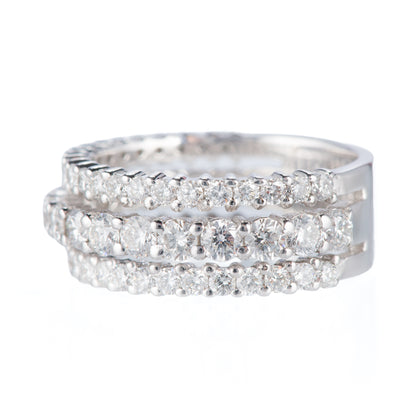 ライン  ダイヤモンド ホワイトゴールドリング D: 2.19ct K18WG