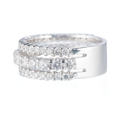 ライン  ダイヤモンド ホワイトゴールドリング D: 2.19ct K18WG