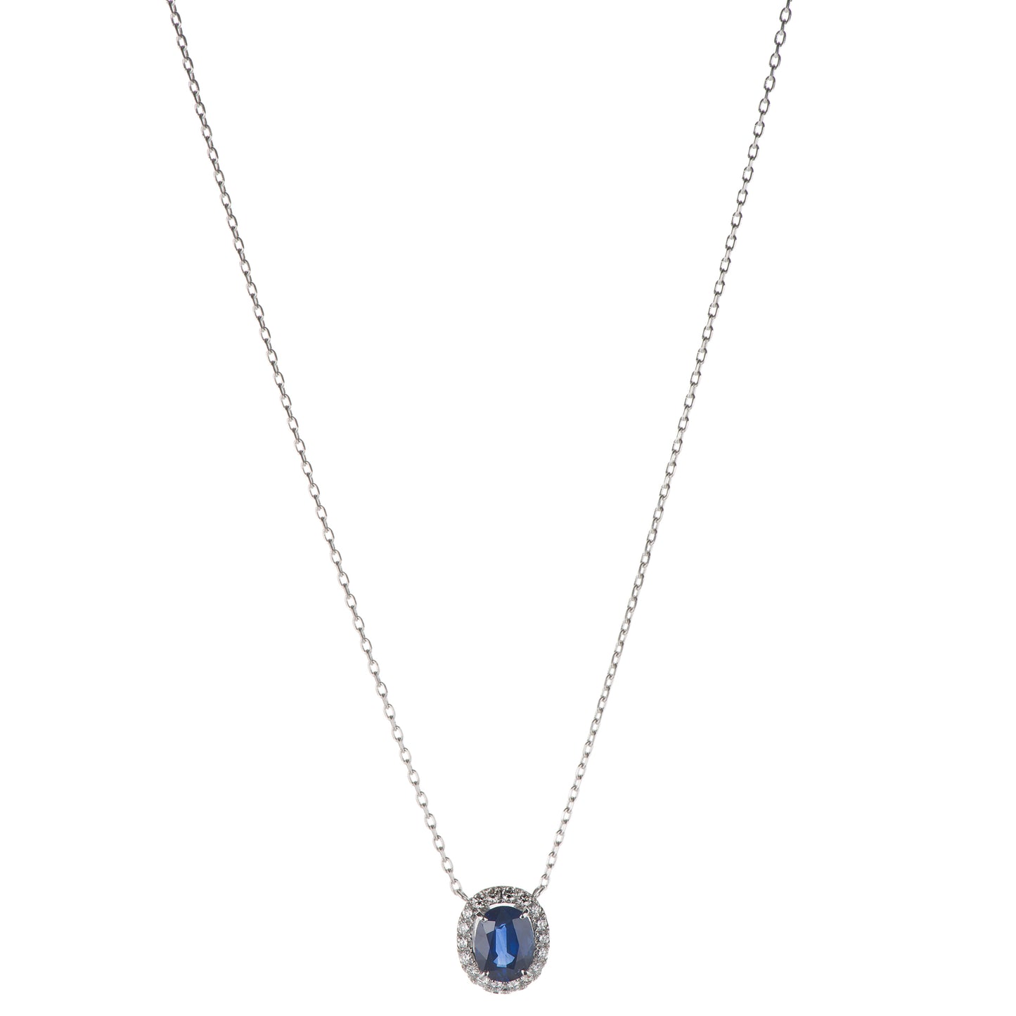 2ct サファイアペンダント(E:2.24ct D:0.37ct Pt900/850)