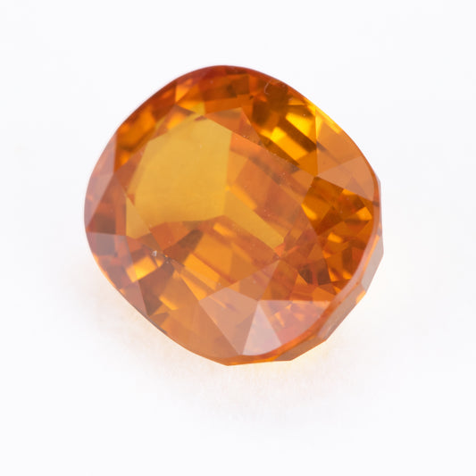 4.34ct, オレンジサファイア オーバルシェイプ ルース, GIA