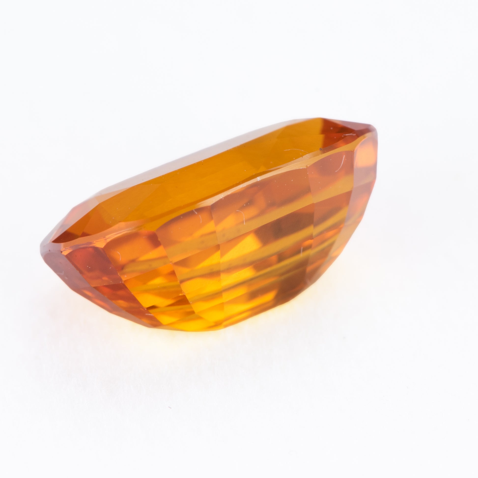 4.34ct, オレンジサファイア オーバルシェイプ ルース, GIA