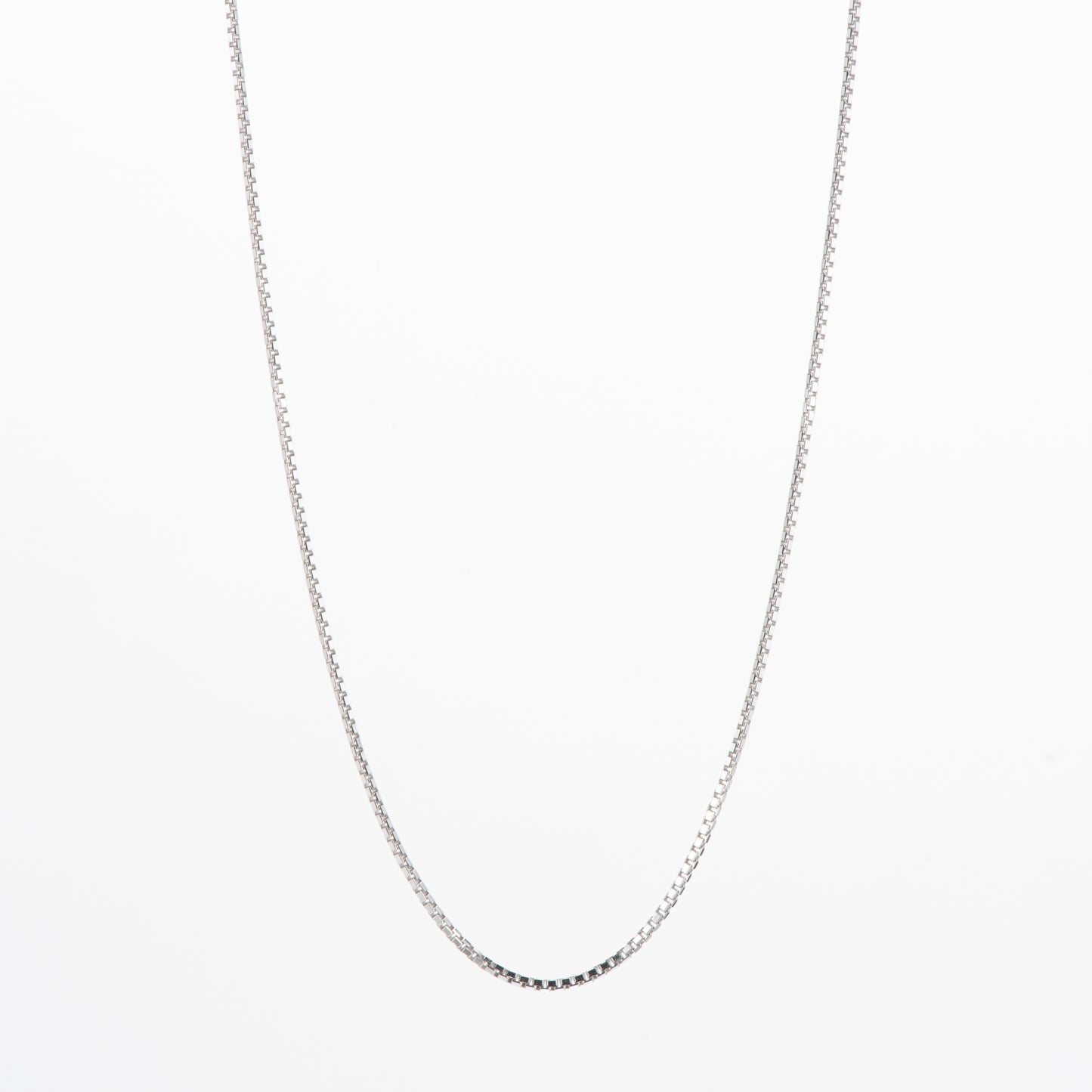 K18ホワイトゴールド ベネチアンチェーン スライダー付き 0.7mm 45cm K18WG