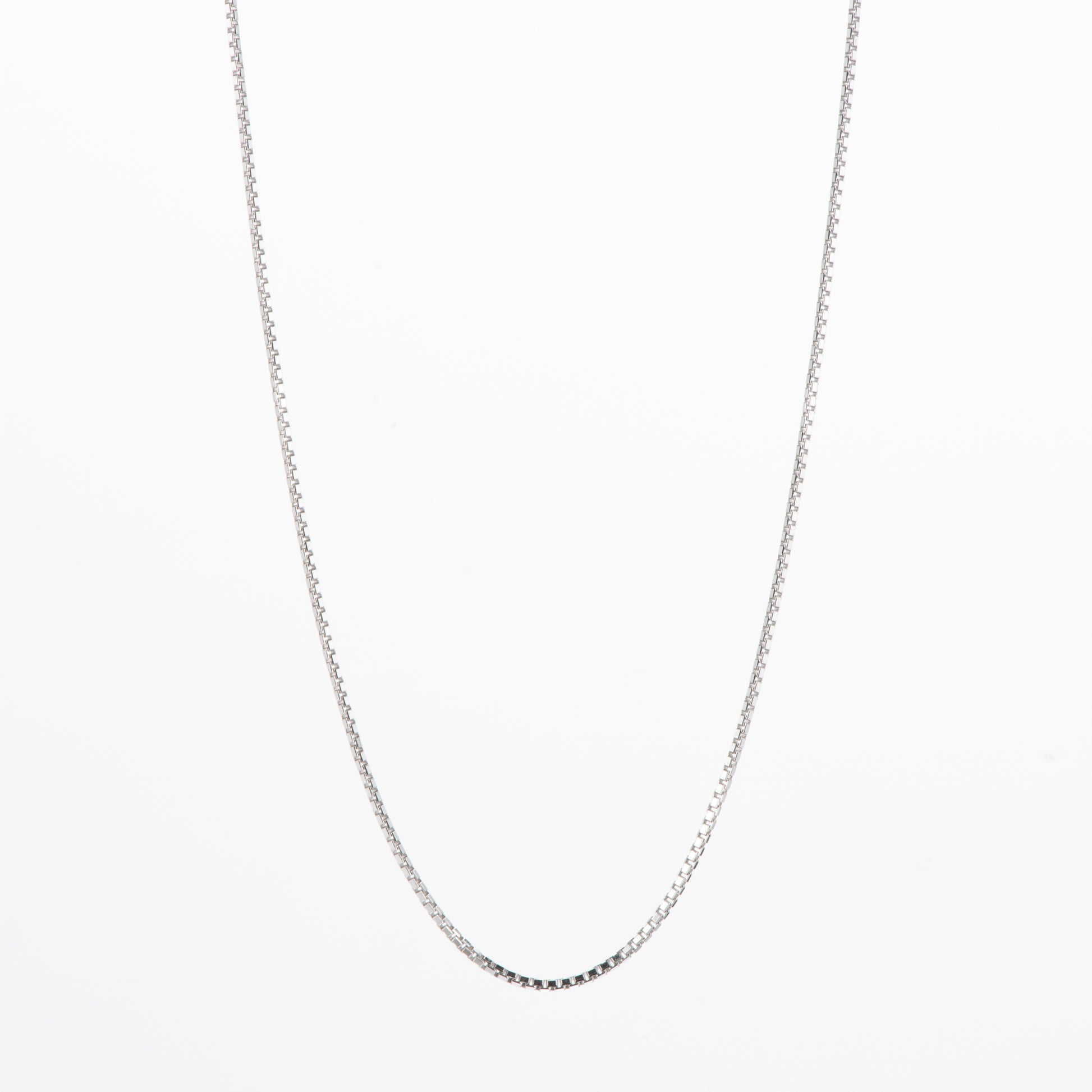 K18ホワイトゴールド ベネチアンチェーン スライダー付き 0.7mm 45cm K18WG