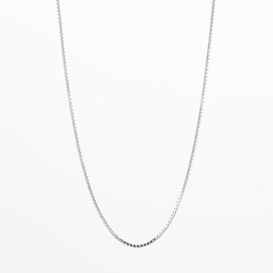 K18ホワイトゴールド ベネチアンチェーン スライダー付き 0.7mm 45cm K18WG