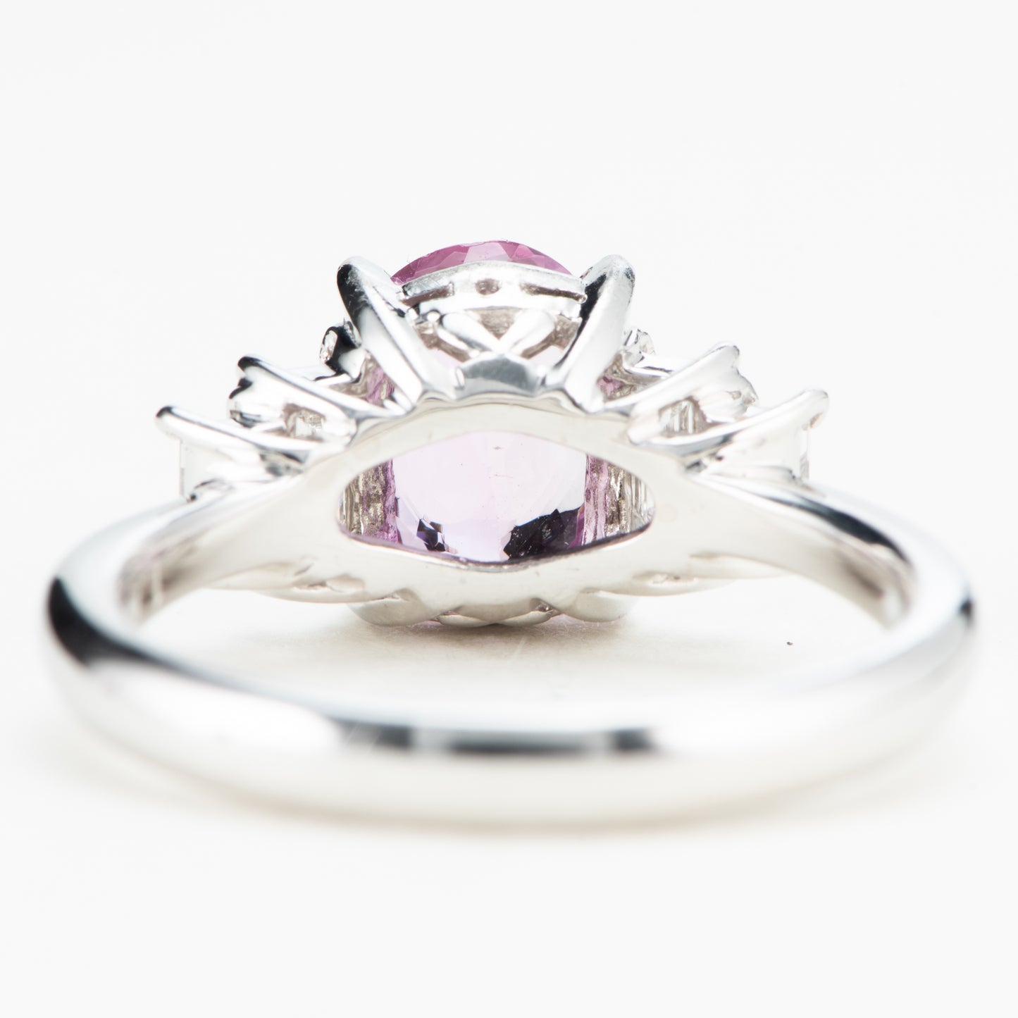 ピンクトパーズプラチナリング To: 1.76ct D:0.48ct Pt900