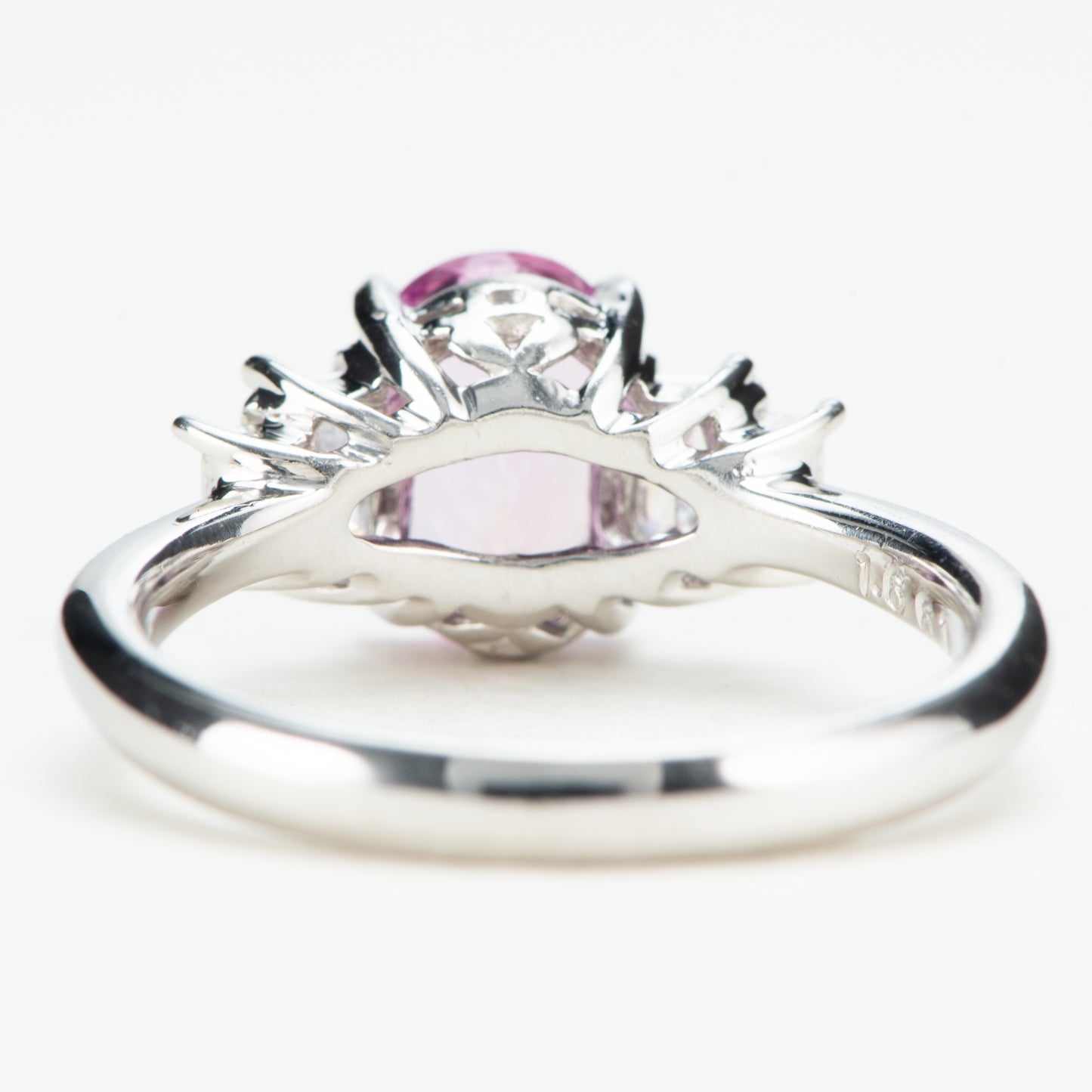 ピンクトパーズプラチナリング To: 1.66ct D:0.41ct Pt900