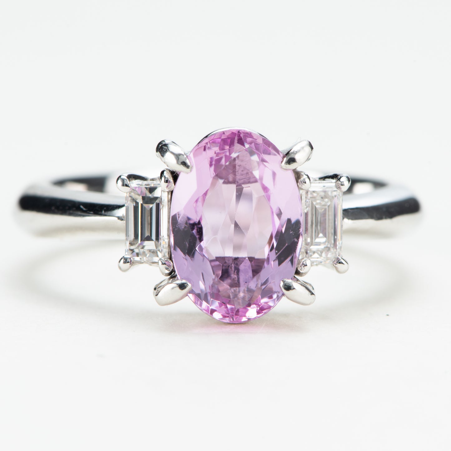 2ct ピンクトパーズプラチナ製リング To: 2.12ct D:0.28ct Pt900