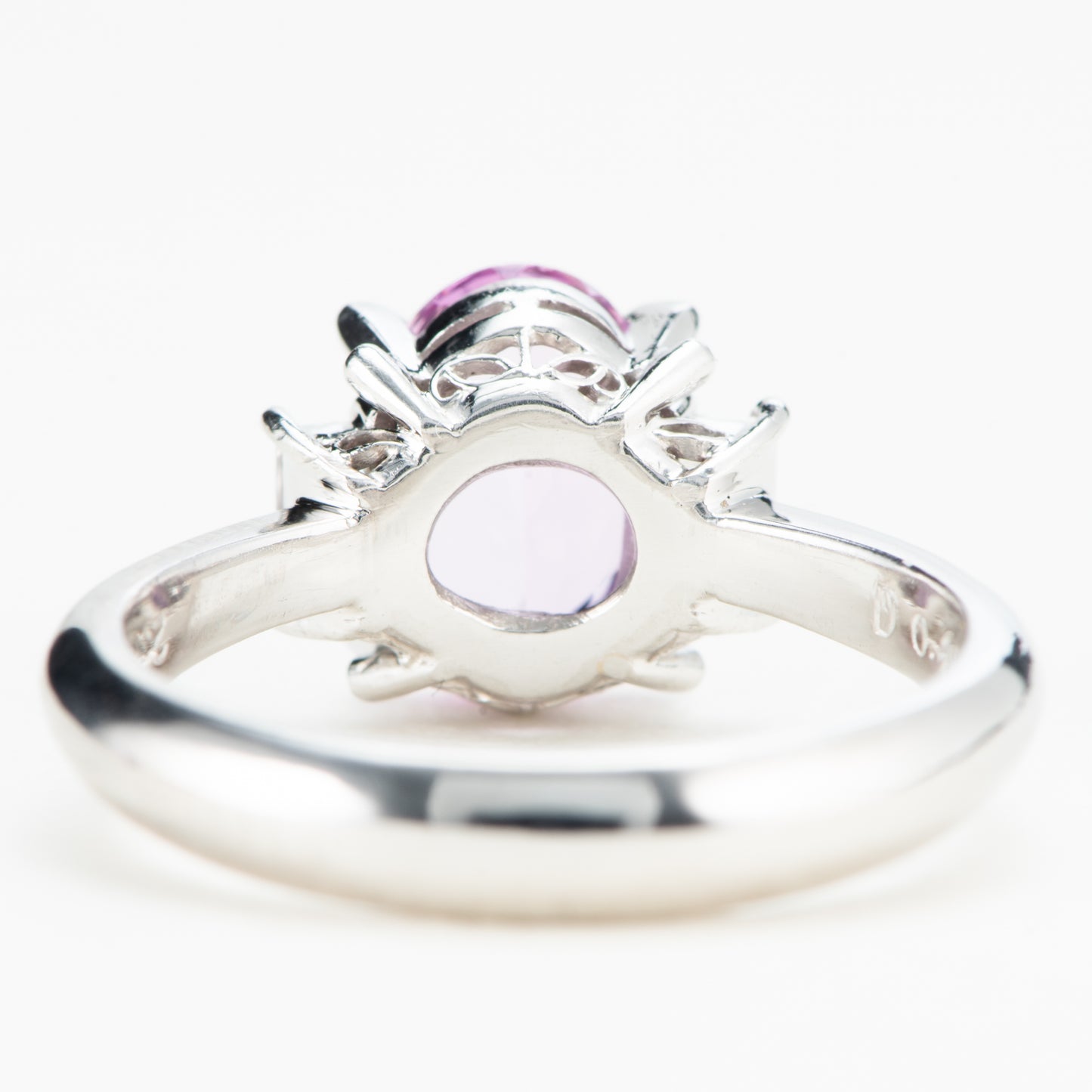 2ct ピンクトパーズプラチナ製リング To: 2.12ct D:0.28ct Pt900