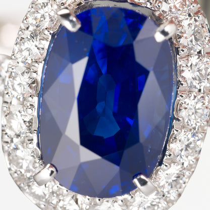 銀座 瑞勝 スリランカ産サファイア 2.71ct GIA鑑別付 プラチナ950リング ダイヤモンド 0.75ct