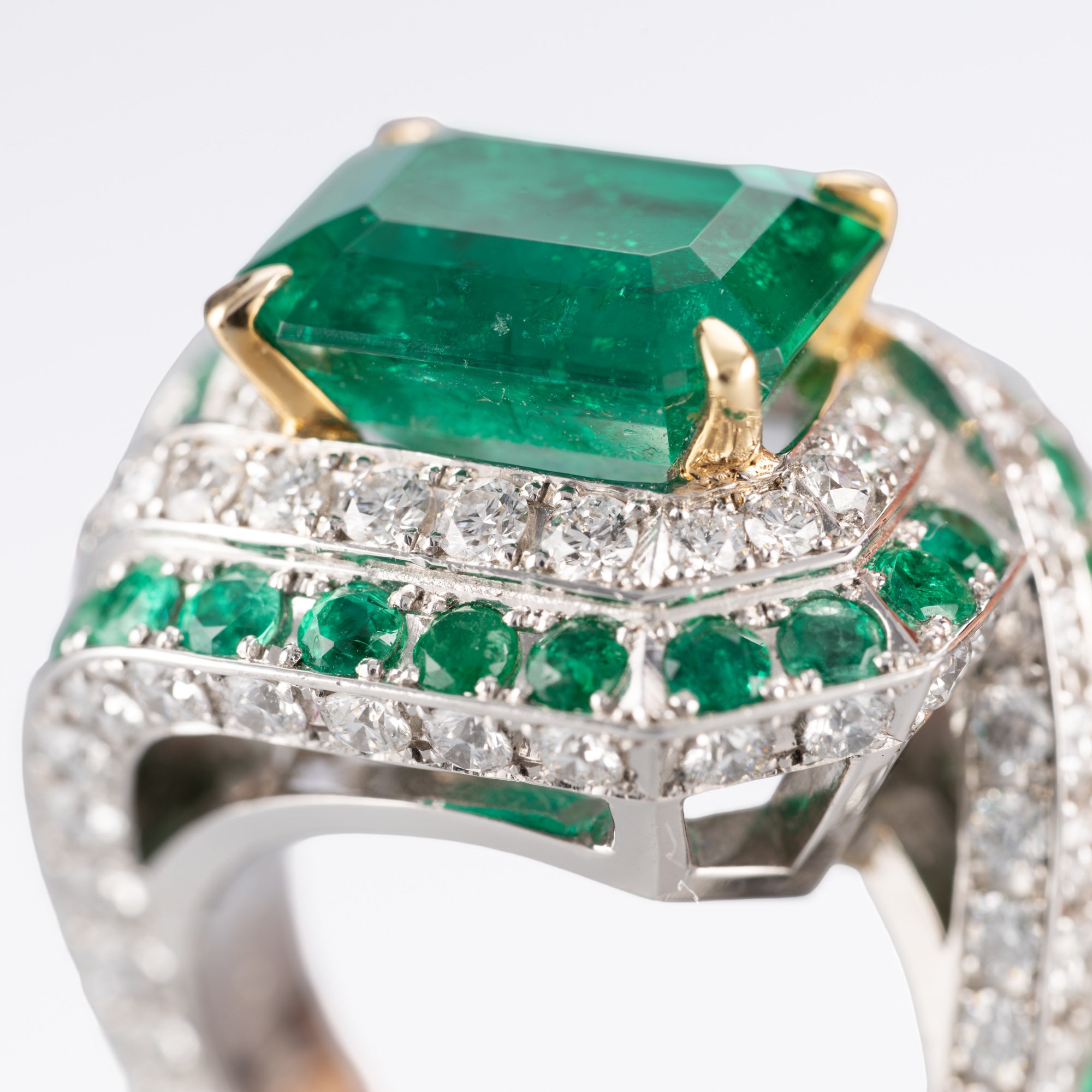 5ct コロンビア産エメラルドプラチナリング GIAレポート(E:5.43ct