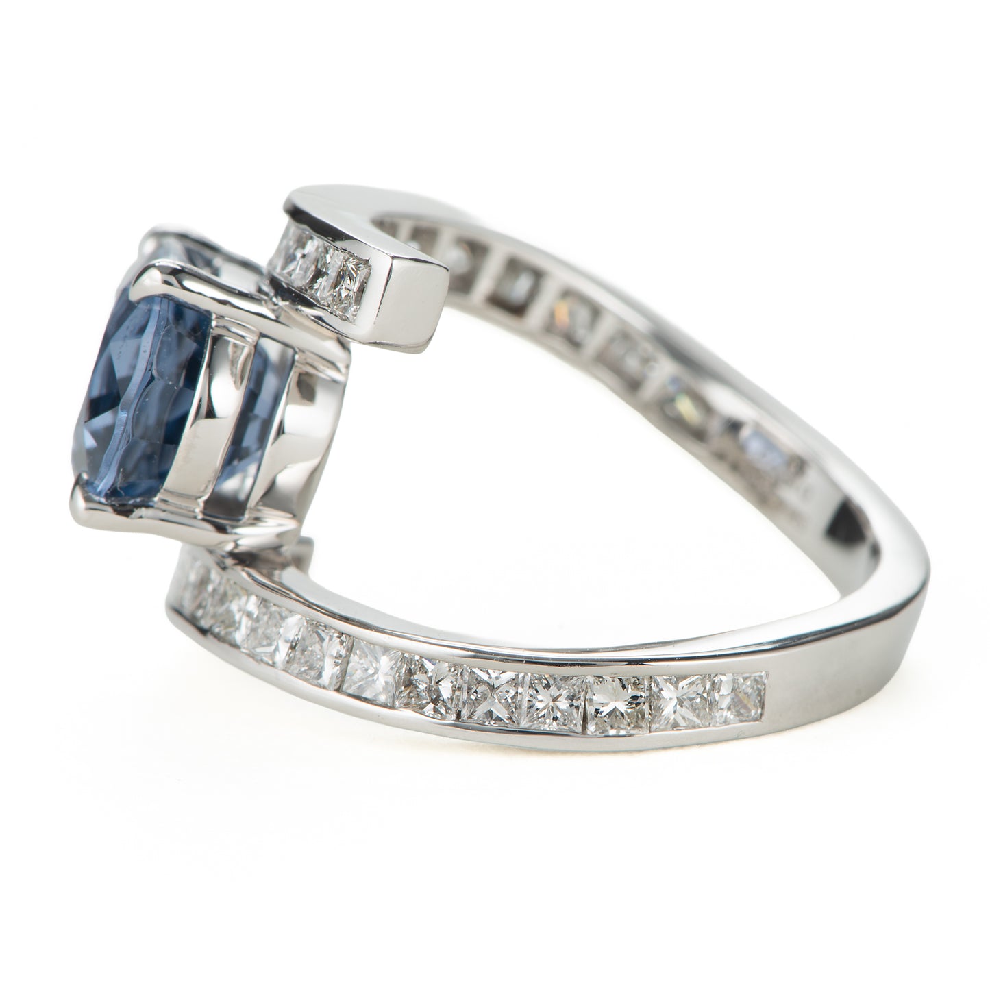 4.60ct バイオレティッシュブルースピネルxダイヤモンドプラチナ製リング SP:4.60ct D:1.09ct Pt950 GIA