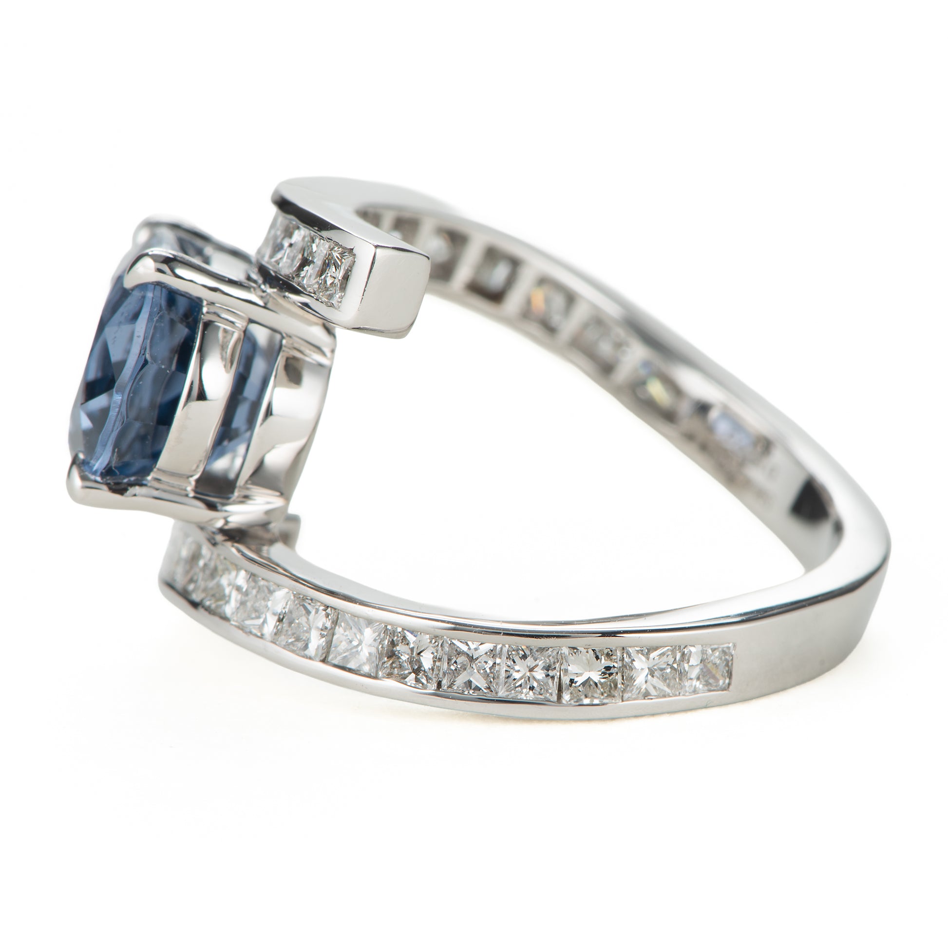 4.60ct バイオレティッシュブルースピネルxダイヤモンドプラチナ製リング SP:4.60ct D:1.09ct Pt950 GIA