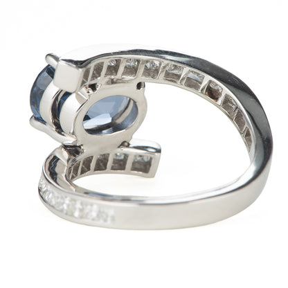 4.60ct バイオレティッシュブルースピネルxダイヤモンドプラチナ製リング SP:4.60ct D:1.09ct Pt950 GIA