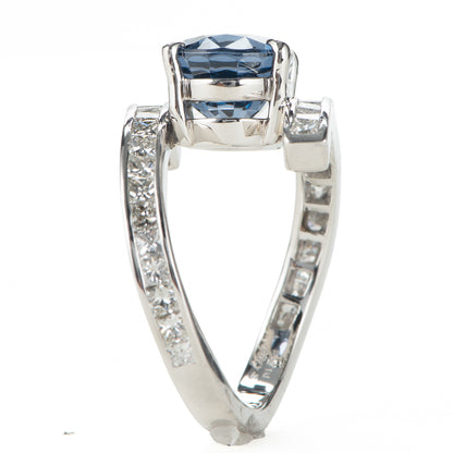 4.60ct バイオレティッシュブルースピネルxダイヤモンドプラチナ製リング SP:4.60ct D:1.09ct Pt950 GIA