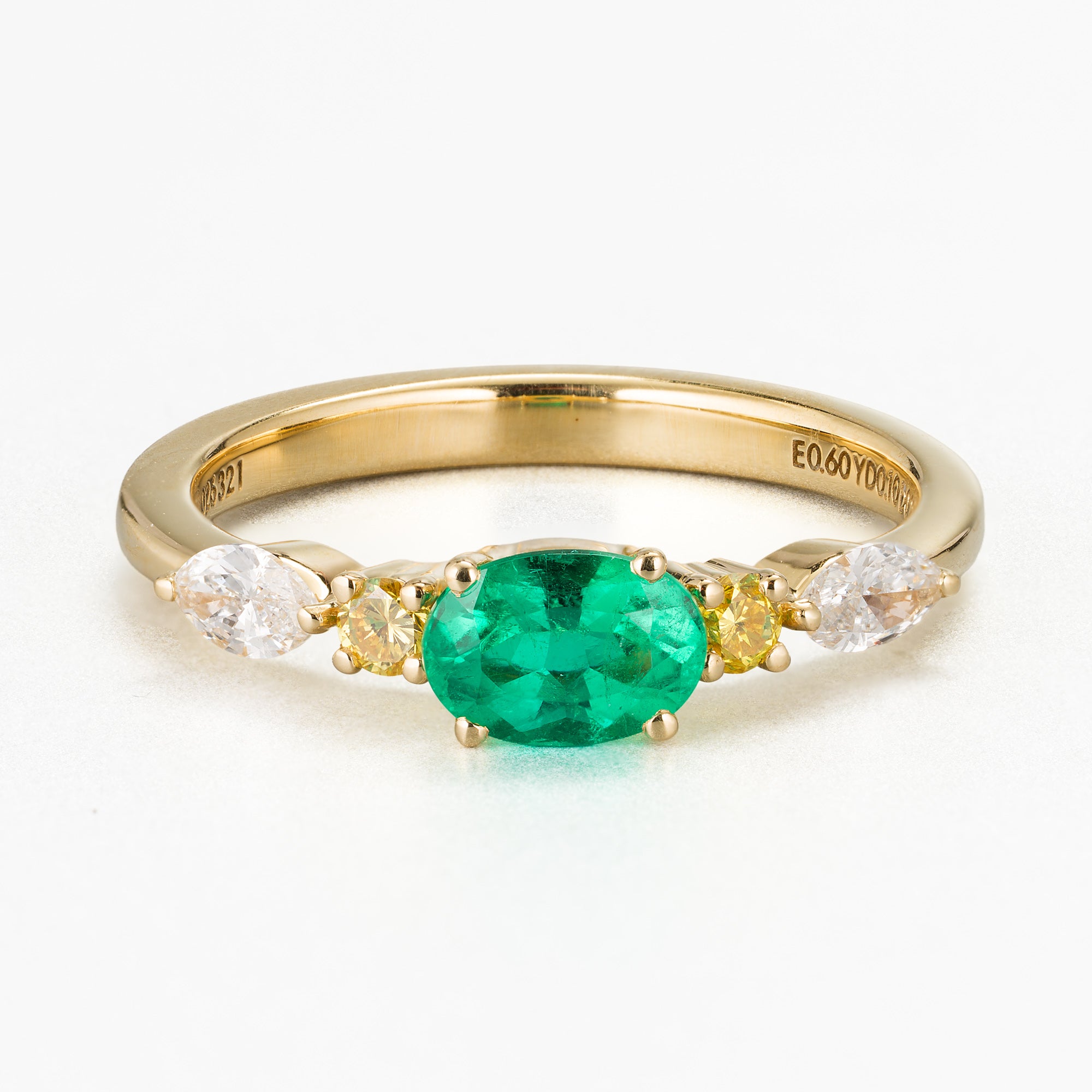 エメラルド×イエローダイヤリング 0.60ct【ZUISHO】 – ZUISHO Diamonds