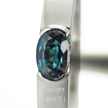 ZUISHO｜Pt950 GIA鑑別付 ブラジル産 アレキサンドライト 0.34ct ダイヤモンド0.02ct プラチナ製リング GIAレポート付き