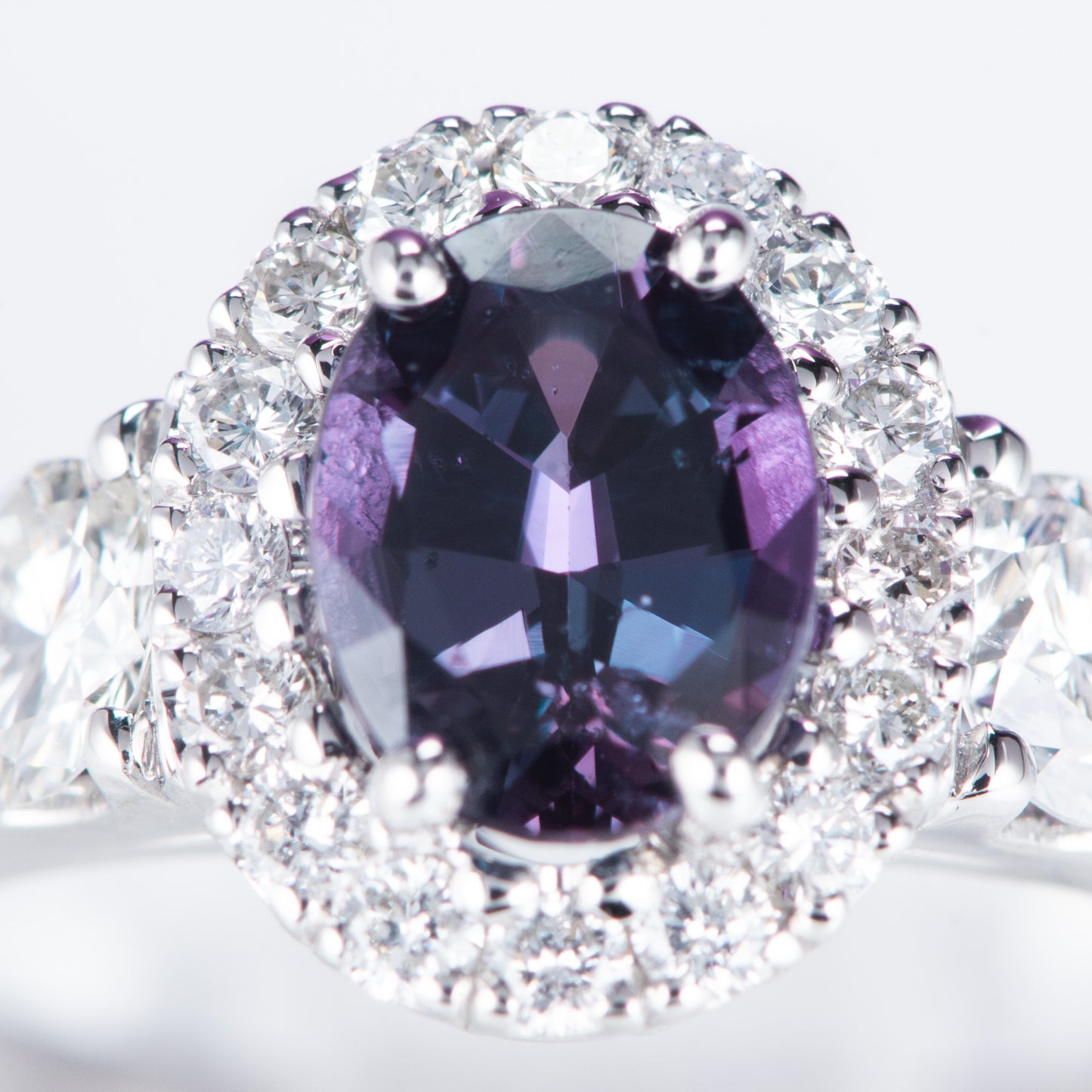 0.88ct アレキサンドライトダイヤモンドリング Al 0.88ct D1.19ct Pt950 プラチナ製