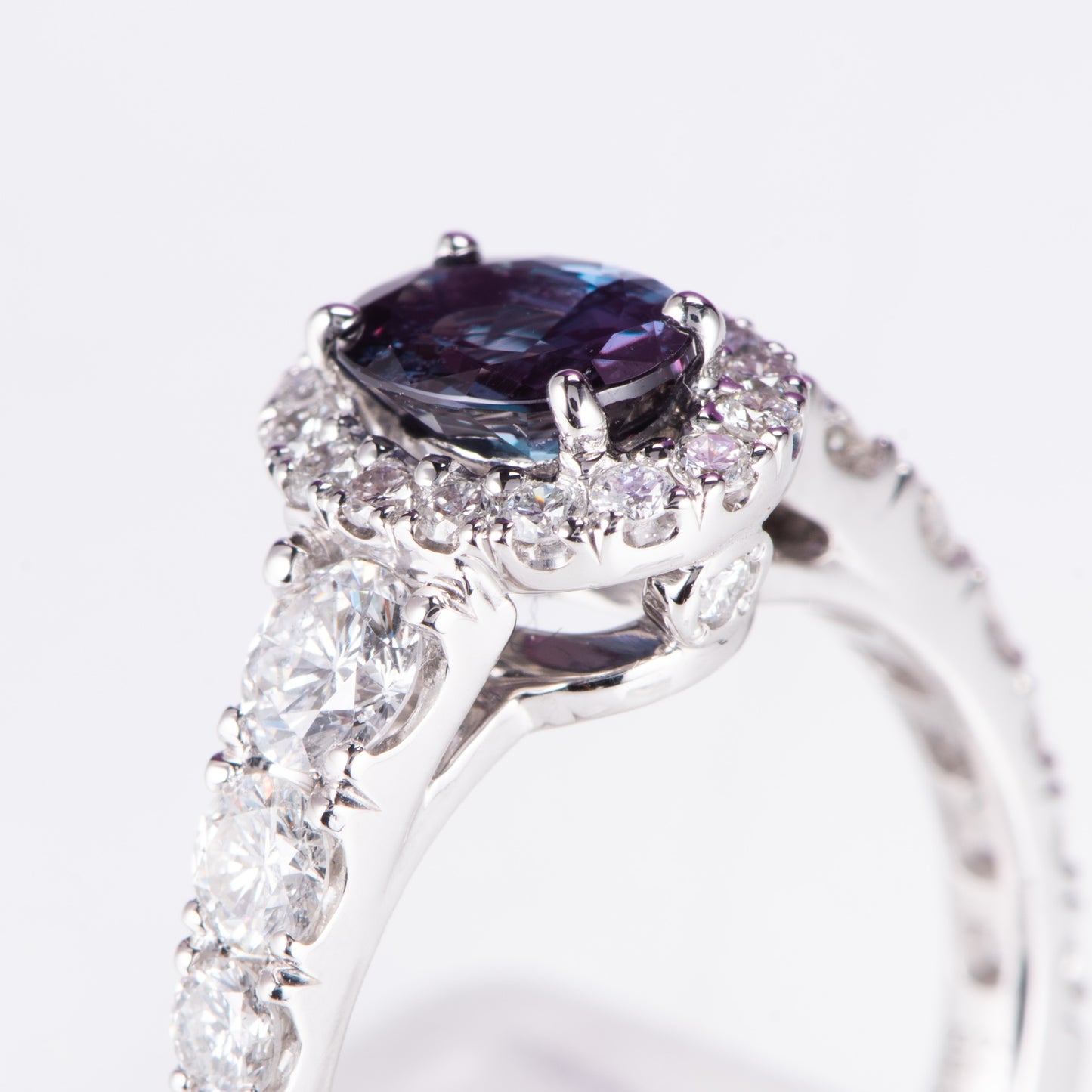 0.88ct アレキサンドライトダイヤモンドリング Al 0.88ct D1.19ct Pt950 プラチナ製