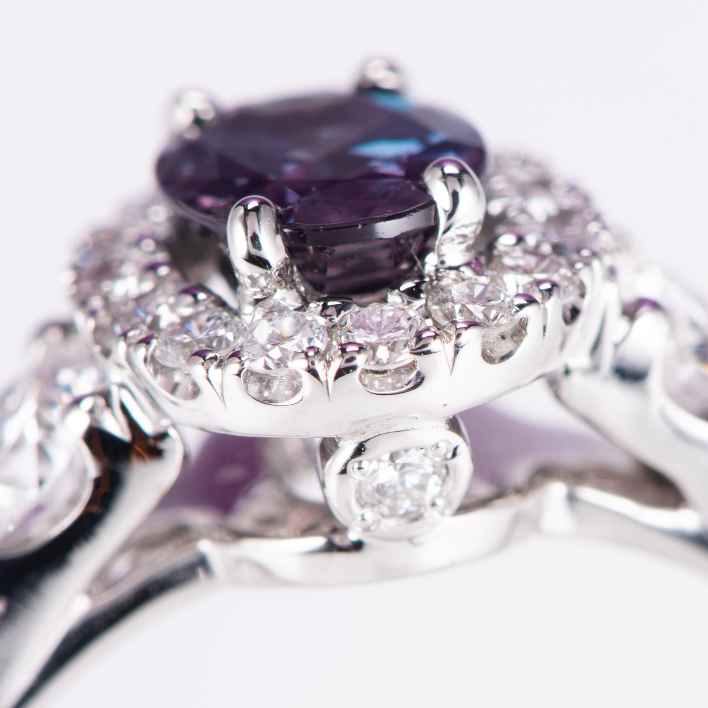 0.88ct アレキサンドライトダイヤモンドリング Al 0.88ct D1.19ct Pt950 プラチナ製