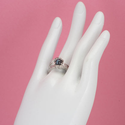 1.61ct アレキサンドライトキャッツアイｘダイヤモンドリング Al 1.61ct D1.19ct Pt900 プラチナ製