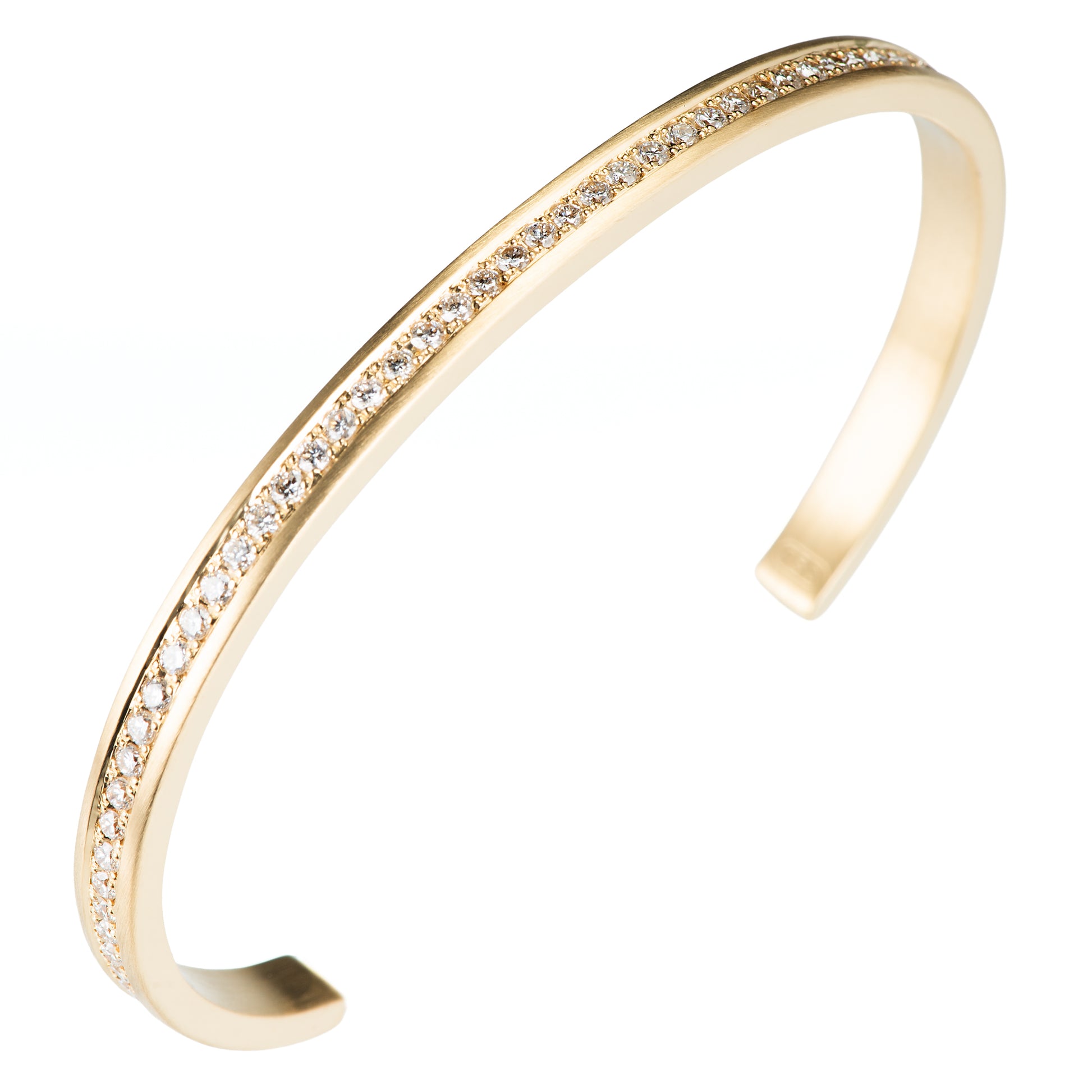 1.90ct イエローゴールド製ダイヤモンドバングル (D: 1.90ct K18YG)