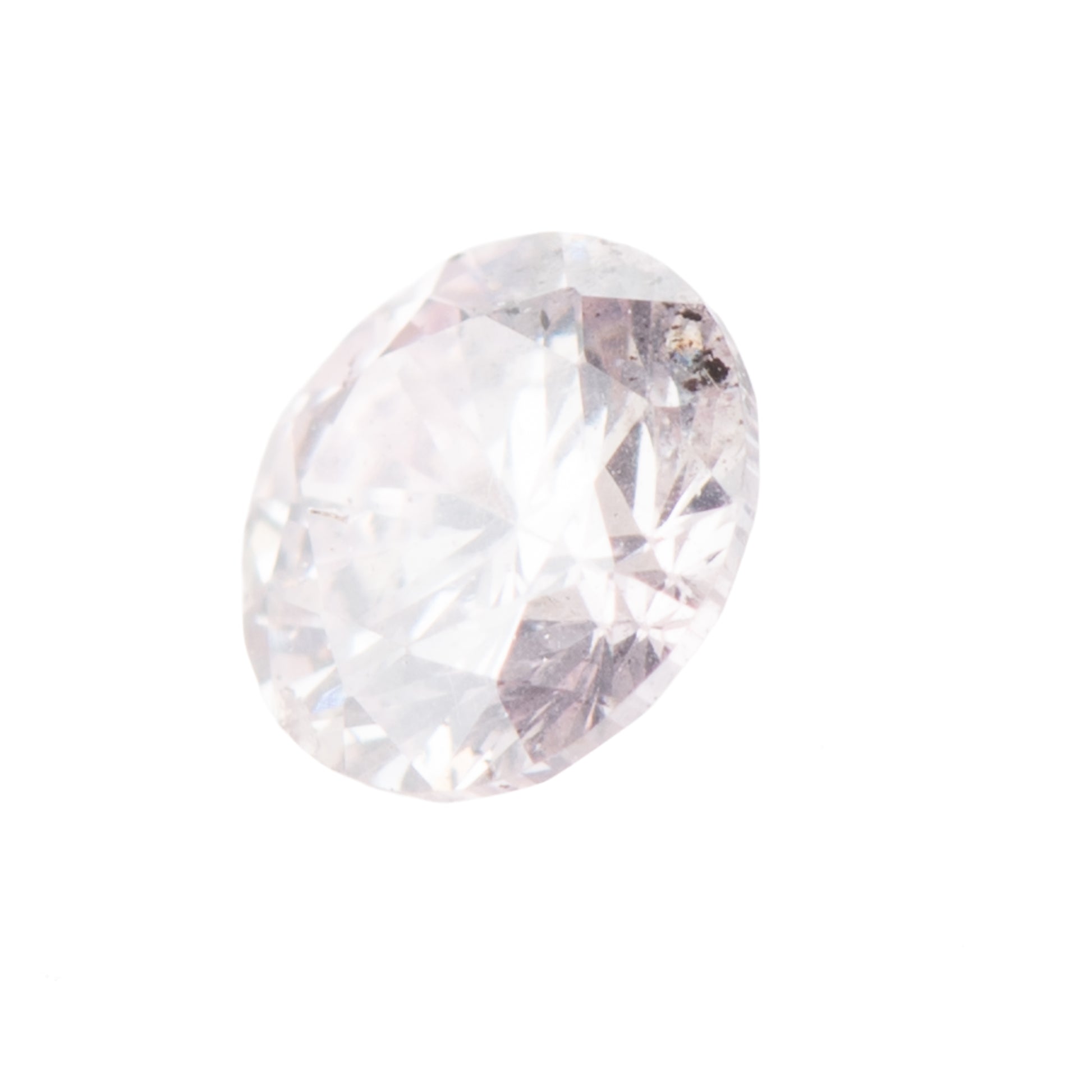 0.123ct, ベリーライトパープリッシュピンクダイヤモンド, I1, ラウンド, CGL, Very light purplish pink diamond