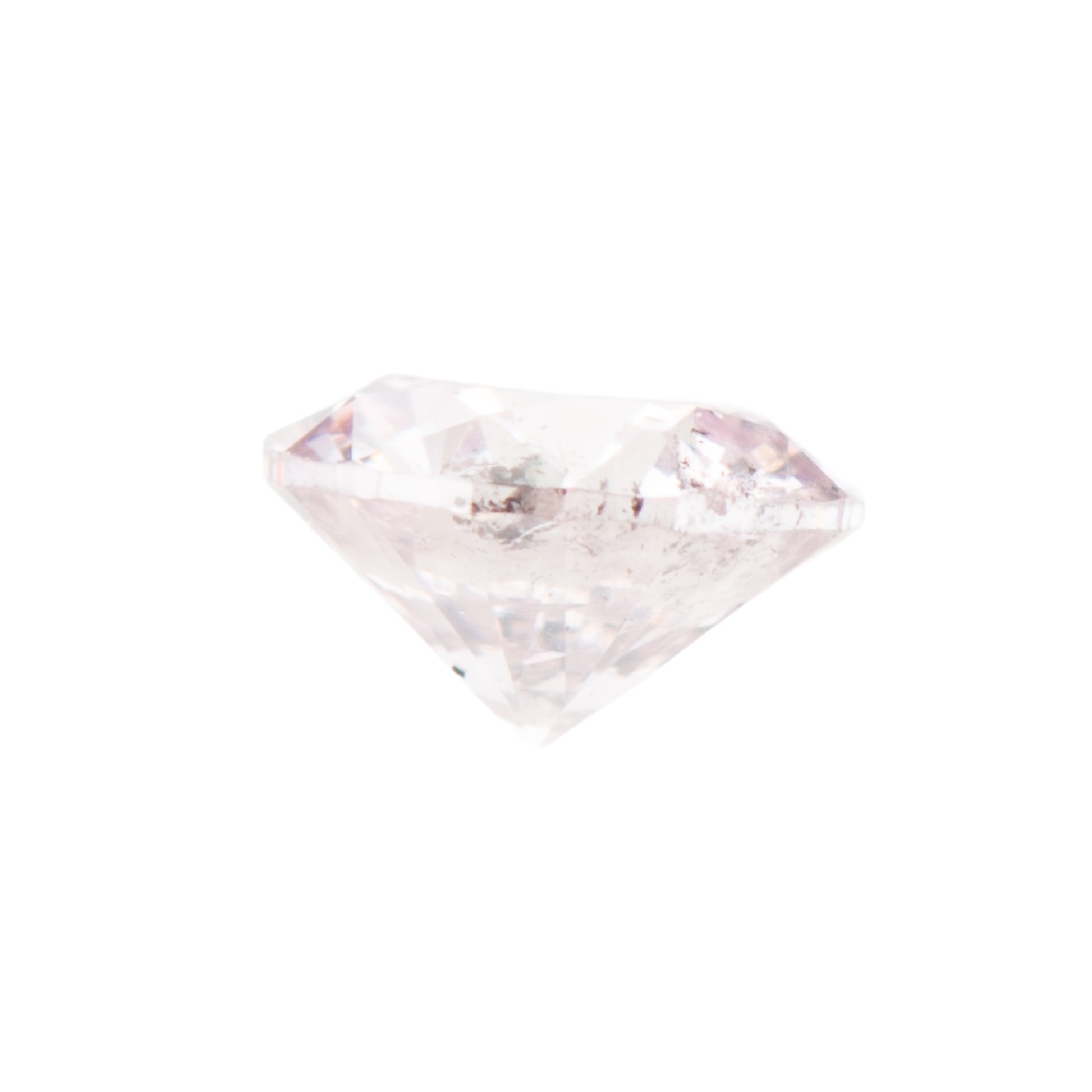 0.123ct, ベリーライトパープリッシュピンクダイヤモンド, I1, ラウンド, CGL, Very light purplish pink diamond