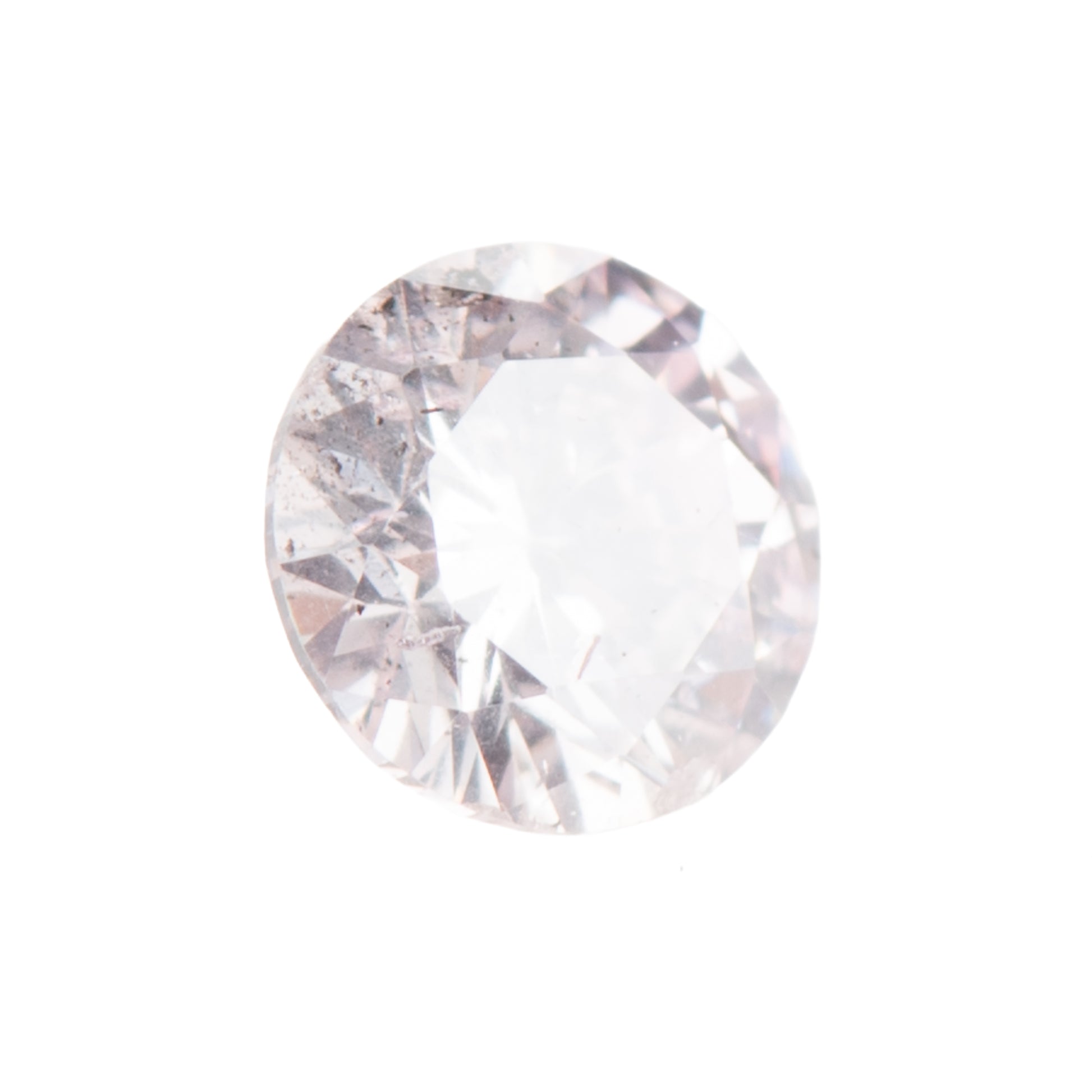 0.123ct, ベリーライトパープリッシュピンクダイヤモンド, I1, ラウンド, CGL, Very light purplish pink diamond