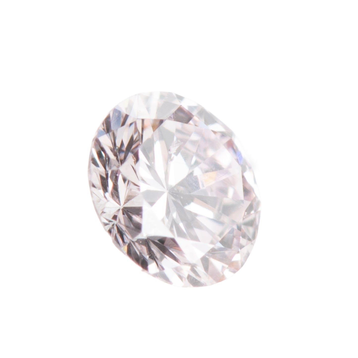 0.129ct, ベリーライトパープリッシュピンクダイヤモンド, SI1, ラウンド, CGL, Very Light Purplish Pink diamond