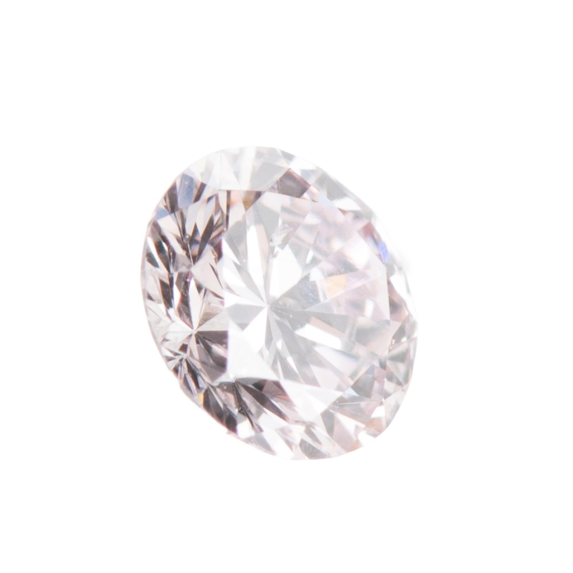 0.129ct, ベリーライトパープリッシュピンクダイヤモンド, SI1, ラウンド, CGL, Very Light Purplish Pink diamond