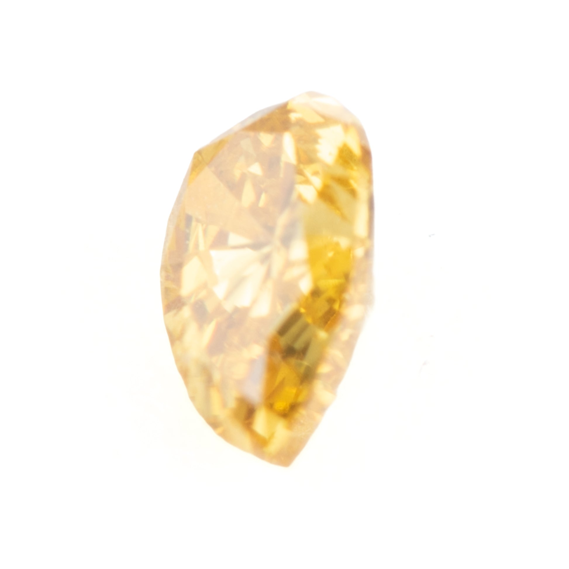 ペアシェイプ 0.163ct Fancy Deep Yellow ファンシーディープイエロー SI1 CGL