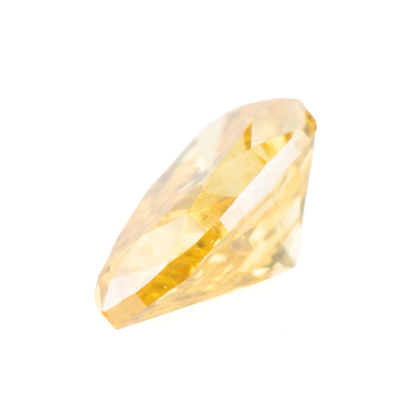ペアシェイプ 0.163ct Fancy Deep Yellow ファンシーディープイエロー SI1 CGL